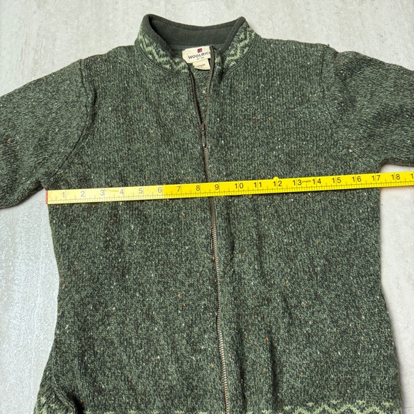 Woolrich sweater green full zip classic style - Picture 7 of 8